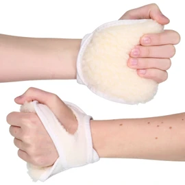 Solace Bracing Super Soft Sheepskin Palm Protector - British Made & NHS Supplied Sweat Absorbent Palm Grip - Ideal for the Elderly, MS, Strokes, Hand Contractures & More - Right Hand - Regular