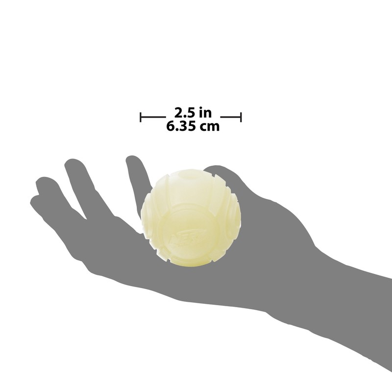 Nerf Dog Tennis Ball Blaster Dog Toy white, 2.5 Inch