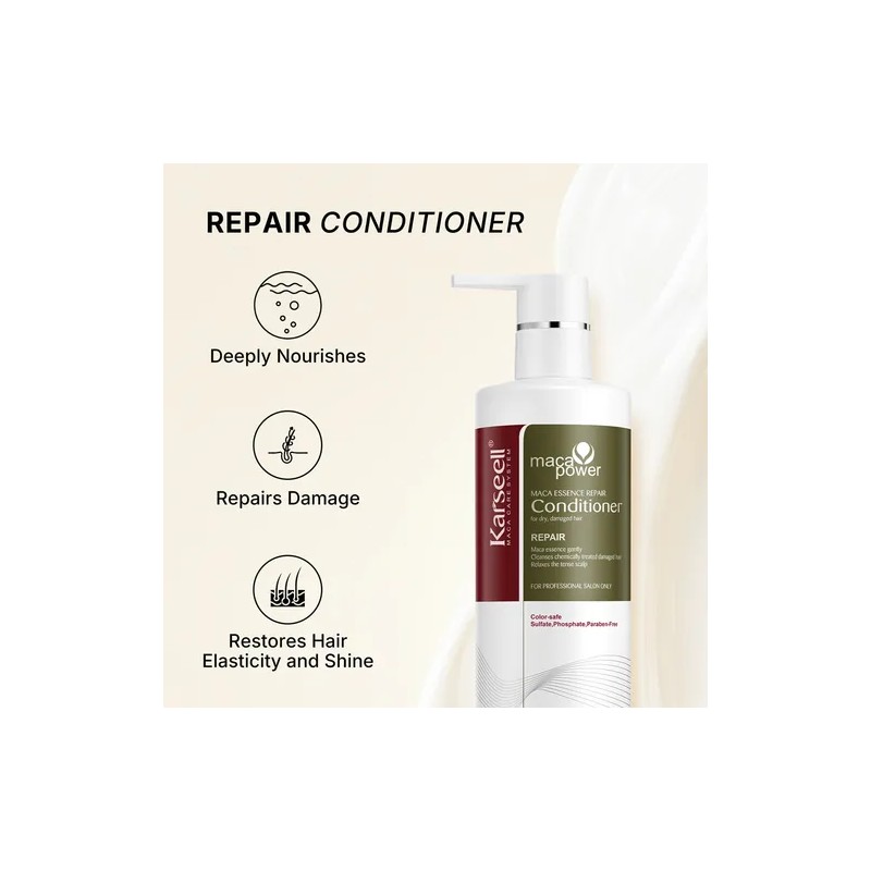Karseell Colágeno+aceite+ Shampoo+acondicionador Kit 4 En1