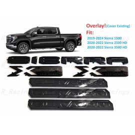 Sierra Overlay Gloss black X31 Off Road Sierra Elevation Emblem 2019-24 1500 2500HD3500