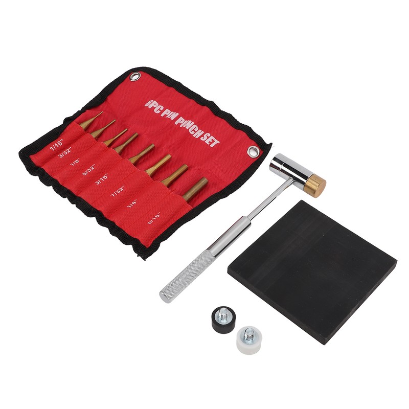 Brass Punch Set Porous Structure Detachable Ends 8 Different Sizes