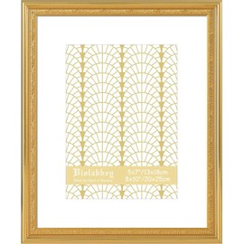 VIOLABBEY Cornice portafoto dorata, 20 x 25 cm, per foto da 13 x 18 cm con passepartout