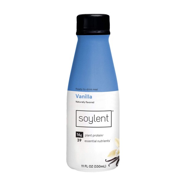 Soylent Complete Nutrition Gluten-Free Vegan Protein Meal Replacement Shake, Vanilla,