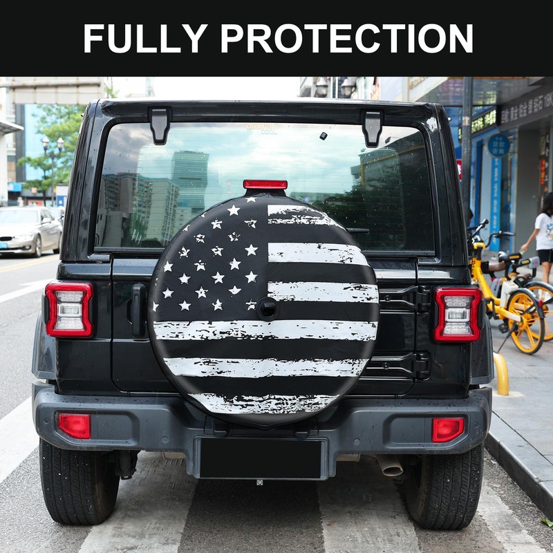 MOONET Tire Cover with Camera Hole, for Jeep Wrangler JL