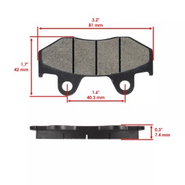 Caltric Rear Brake Pads for Yamaha Raptor 700 700R YFM700R 2013-2020 / 5Tg-W0046-10-0