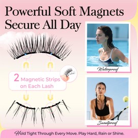 Bepholan Soft Magnetic Eyelashes, Reusable Magnetic Lashes with Applicator, Glue-free False Lashes without Eyeliner, Easy to Wear and Remove (RC24)