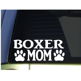 EZSTIK Boxer Mom sticker *H350* 8.5 inch wide vinyl ear crop leash collar