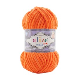 Alize Velluto 100% MicroPolyester Baby Deckengarn Lot of 5 skn 340m 500g Yarn Weight: Super Bulky (Orange 550)