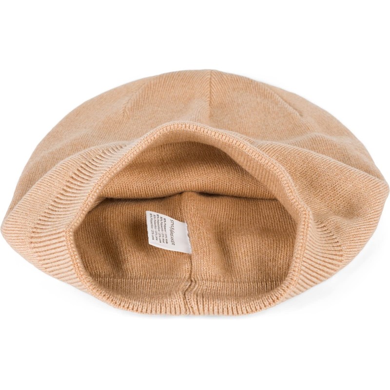 styleBREAKER Unisex Fine Knit Beanie Hat Plain with Ribbed Cuffs,