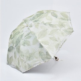 YUEHUA Folding Travel Umbrella,Sun Umbrella Ladies Parasol Ladies Embroidered Lace Double-Deck Anti-UV Parasol Umbrella Sun/Rain/Snow Folding Umbrella (green)
