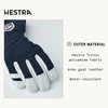 Hestra Army Leather Heli Ski 5-Finger Gloves Children Blue/White