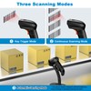 Bluetooth Barcode Scanner with Stand，2.4G Wireless & USB 2D QR