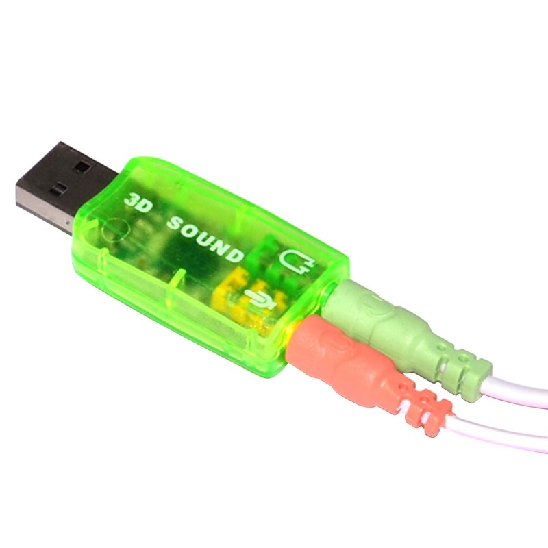 OUOU - Adaptador de sonido USB (3 unidades) de 3,5