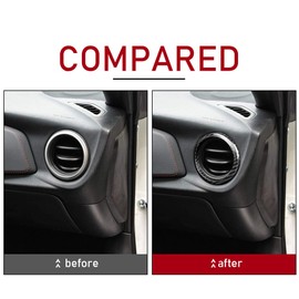 AIRSPEED Hard Carbon Fiber Car Air Conditioner Outlet Cover Decorative Ring Sticker Subaru BRZ Fit Toyota 86 (2013-2020) Accessories