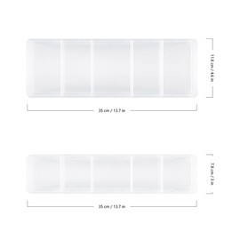 YiMiLiu Desk Drawer Organisers with 2-Size Plastic Makeup Drawer Organiser Storage, Cutlery Utensil Drawer Dividers Cupboard Fridge Organiser for Kitchen Bedroom Office (clear)