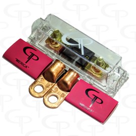 GP Audio ANL Fuse block 400 amp FUSE w/ (2) 2/0 AWG Lugs and heat shrink GP Car Audio