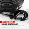 FIERYRED Synthetic Winch Rope Cable Kit 3/8inch 100FT 26500lbs Winch