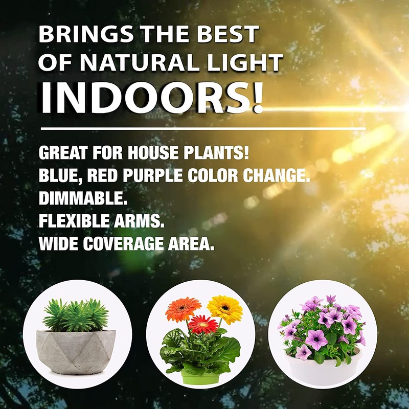 Bell+Howell Bionic Grow Grow Light for Indoor Plants 4 Heads