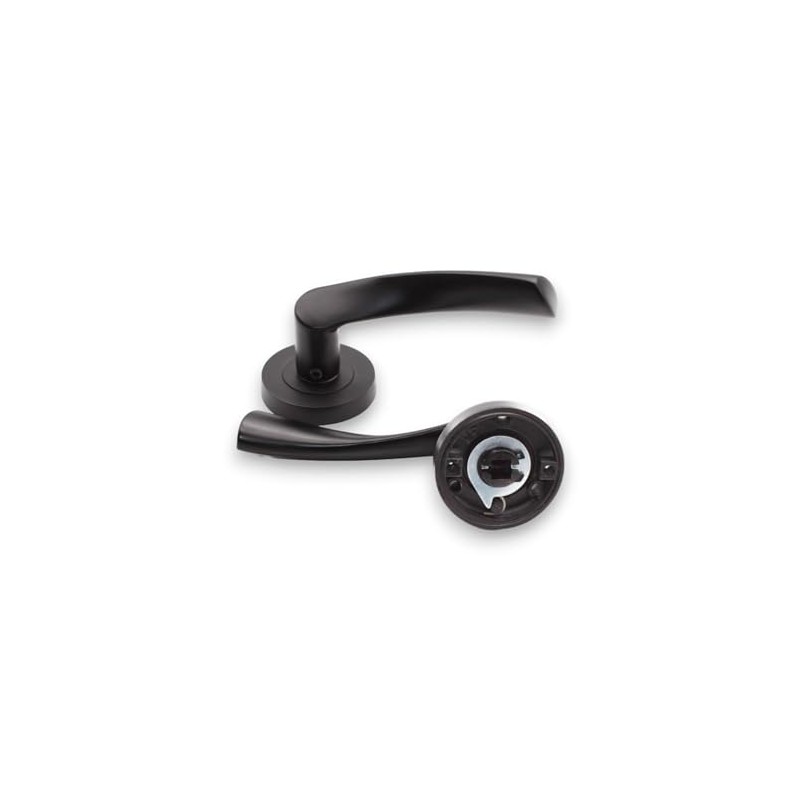 Infinity Decor Pack of Twisted Matt Black Lever Door Pull