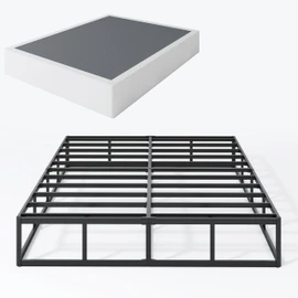 SHLAND Queen Box Spring 9 Inch Box Spring for Queen Bed, High Profile Metal Box Springs with Fabric Cover, Easy Assembly, 3000 Lbs Max Weight Capacity