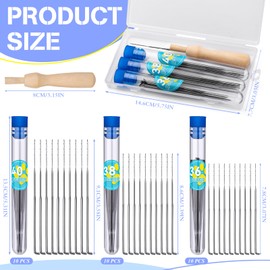Yizzvb 30 PCS Needle Felting Needles, 3 Sizes Wool Felting Needles, Needle Felting Tools Supplies Kit with Storage Box for DIY Wool Felting Crafts