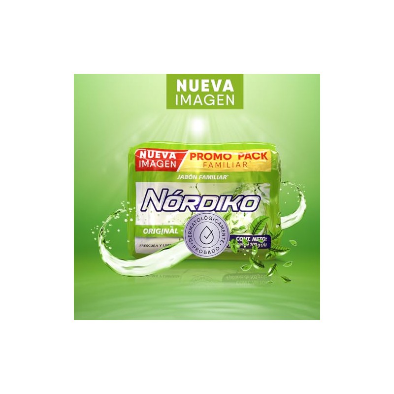 NORDIKO Original 4 Pack Jabón En Barra Frescura y Limpieza