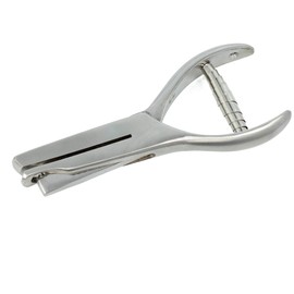 Labelident Labels Punch Pliers with Round Notch Shape - 3 mm Hole Size - Stainless Steel Notch Pliers for Test Badges, 48 mm Jaw Depth, Control Pliers