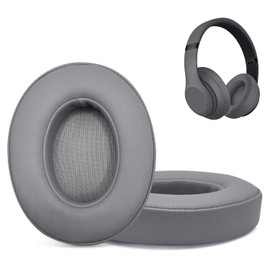 Replacement Ear Pads for Beats Studio 2 & Studio 3 Wired & Wireless Headphones, Ear Cushions, Headset Earpads, Ear Cups Cover with Soft Protein Leather-Grey