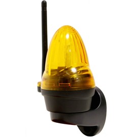 Supreform IP54 Weatherproof 12V-240V AC/DC Universal LED Flashing Warning Light Alarm Lamp for Gate Opener and Garage Door Opener with Yellow Signal, High-Brightnes Light