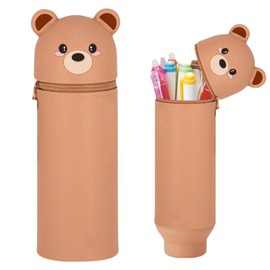 KKTONGXI Kawaii Federmäppchen, mäppchens, 2-in-1 Weiche Silikontasche, Cartoon Federmäppchen, Stand Up Federmäppchen, Tier Stifthalter, Stifte Mäppchen, Stifthalter Bleistifttasche Mädchen Junge