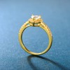 MDFUN Luxurious Gold Plated Cubic Zirconia Infinity Love Solitaire Promise