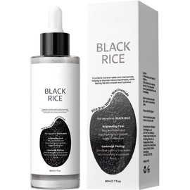 Ampolla De Arroz Luminoso Exfoliante De Arroz Blanco/Arroz Negro Exfoliante Suave Para Rostro Y Cuerpo Peeling Suave Eliminador De Células Muertas Y Puntos Negros Para Todo Tipo De Pieles 80 Ml (B, 80ML)