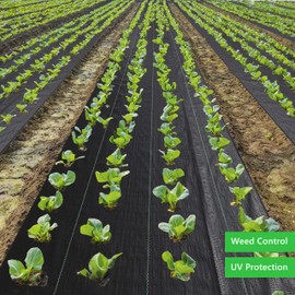 EXTRAEASY Weed Barrier Fabric 3.2oz Heavy Duty - 3ft x 300ft Landscape Fabric | Easy Install & Rugged Plastic Ground Cover Weed Barrier with UV Protection for Gardens, Landscaping Fabric