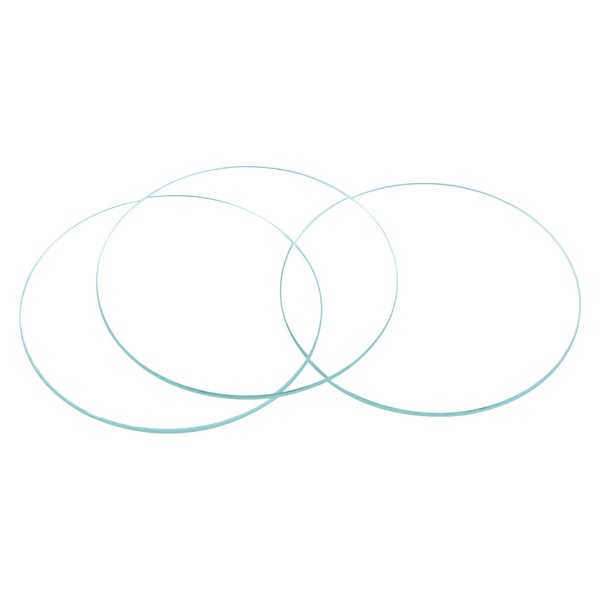 sourcing map Round Flat Watch Crystal Lens Glass Replacement Part