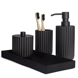Bathroom Accessory Set, Bathroom Sets Accessories, Matte Black Bathroom Accessories Sets Complete, Bathroom Assesssories Set, Farmhouse Bathroom Decor, Bathroom Soap Dispenser Set, Boho Bathroom Decor
