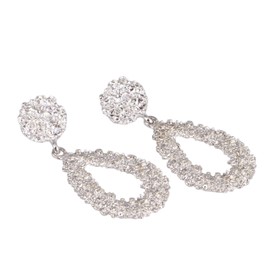 Ipetboom Fashionable Silver Hoop Earrings Alloy Ear Dangle for Women Ideal Present