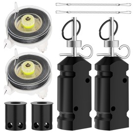 GLKTRS 12 Gauge Camping Trip Wire Alarm Device, 2 Packs Perimeter Trip Alarm, Kevlar Cord for Camping Safety & Survival Equipment, Home Defense Weapon for Outdoor and Bear Deterrent