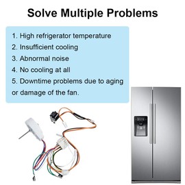 Replacement Evaporator Fan Motor for Refrigerator, W11224591 Freezer Cooling Fan Motor, # Replacing W11215582, W10865431, W10728111, PS12349521, AP6329809, EAP12349521, DLB5985WPEB