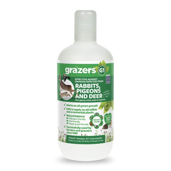 Grazers G1 Concentrate 750ml Effective against Damage from RABBITS, Pigeon, Deer Etc (Treats Up To 2000m2)