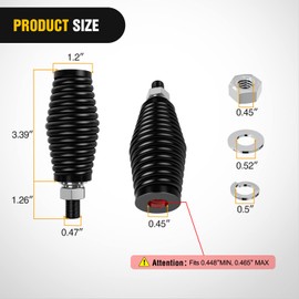 Nilight 2pcs Heavy Duty Barrel Spring Mounting Base for Whip Light ATV UTV RZR SXS Can Am Truck Jeep Off Road