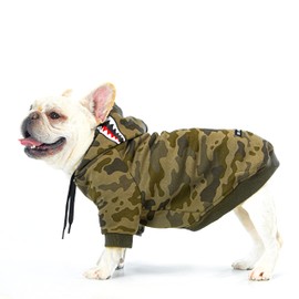 Woof Trails Camo Dog Hoodie Dog Clothes Extra Warm Fleece Lining Stretchy Fit for Small Medium Large Dogs (Camo, X-Large)