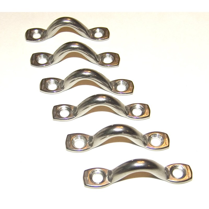 Pad Eye, Surface Mounted, 316 Stainless Steel, Deck Loop, Tie