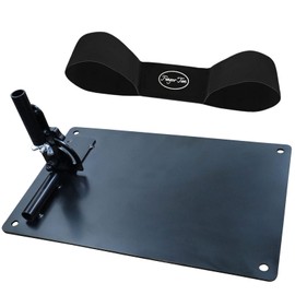 BRAMASOLE Golf Swing Plane Trainer Perfector Plate with Arm Band Adjustable Alignment Stick Holder Rods Base Training Aid Driving Range or Mat Practice Equipment (Standard Plate+Arm Band)