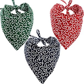 Paquete de 3 bandanas triangulares para perro, accesorios de bufanda, estilo japonés, Large