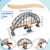 9 Pcs Train Bridge Model Wooden Train Suspension Bridges Tracks