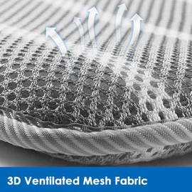 AEROiVi Office Chair Cushion,17.7" L × 17.7" W × 1.2" H, Non-Slip Car Seat Cushion with 3D Air mesh Pad Wash Breathable for Long Sitting for Relief and Comfort Square