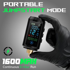Neebol 1600mAh Wireless Power Supply for Beginners,RCA Tattoo Battery Pack