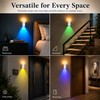 Cordless Magnetic Wall Sconce, Rechargeable RGB Motion Sensor Light