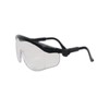 MCR SAFETY TK110 Tomahawk Wraparound Safety Glasses with Side Shields, 295829, Standard, Clear Lenses with Black Frame