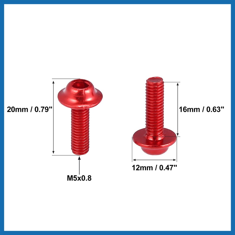 A ABSOPRO 10pcs M5 Motorcycle Windscreen Screw Fairing Windscreen Bolt